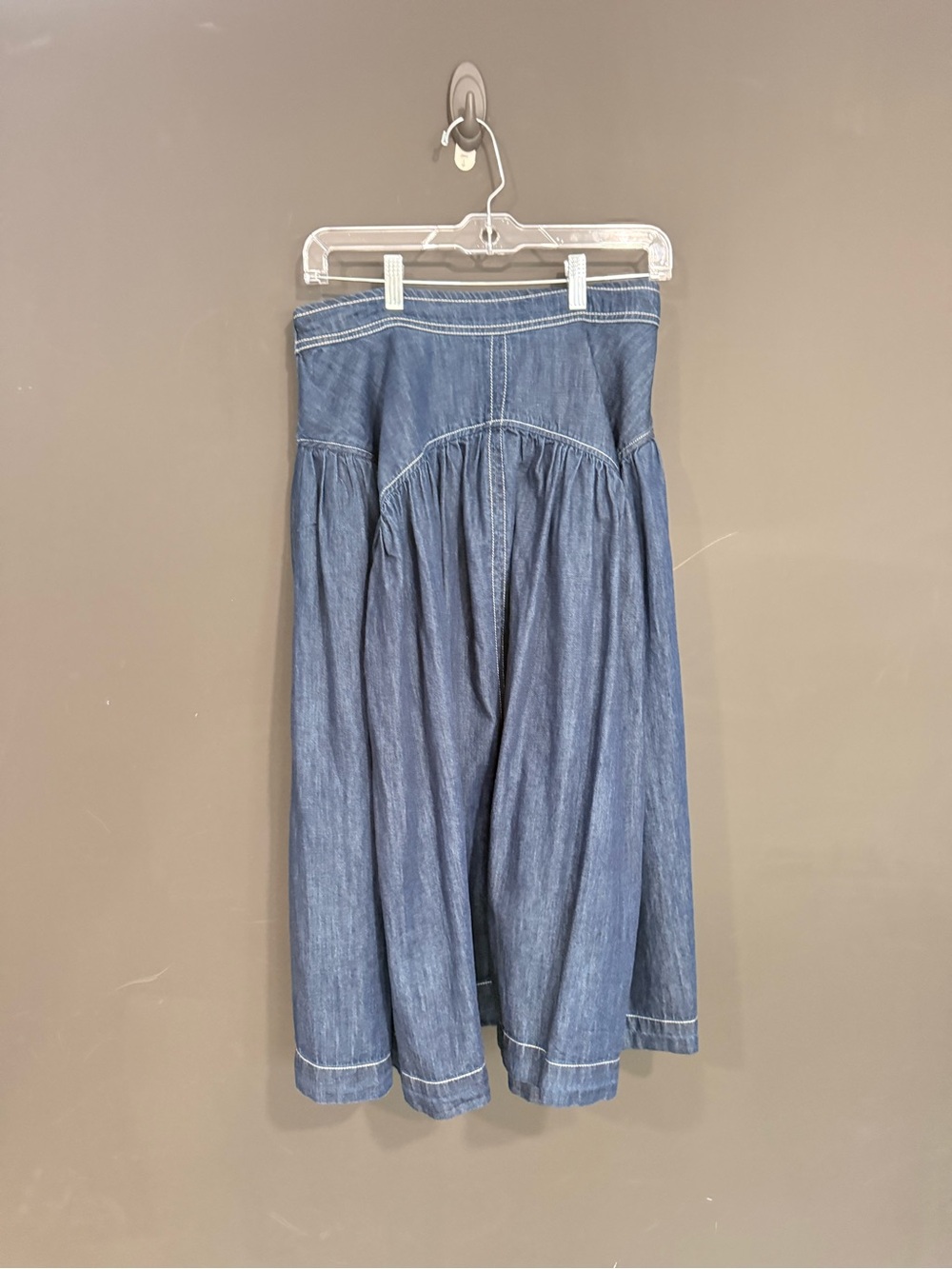 Anthropologie Denim Midi Skirt - Blue